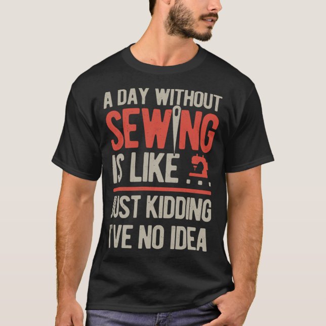 Sewing Funny retro T-Shirt (Vorderseite)