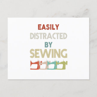 Sewing Gift Esaily Distracted Ankündigungspostkarte