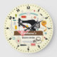 Sewing Machine Personalizable Wall Clock Große Wanduhr (Front)