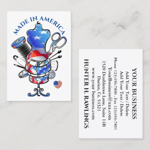 SEWING - Made in America Business Card Visitenkarte