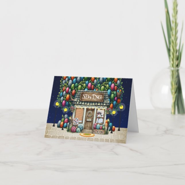 SEWING Shop Note Card oder Vielen Dank Dankeskarte (Vorderseite)