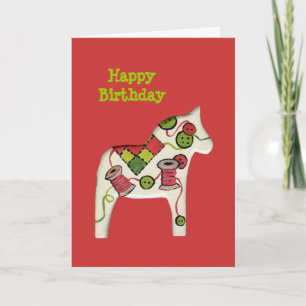 Sewing Theme Birthday Card Karte