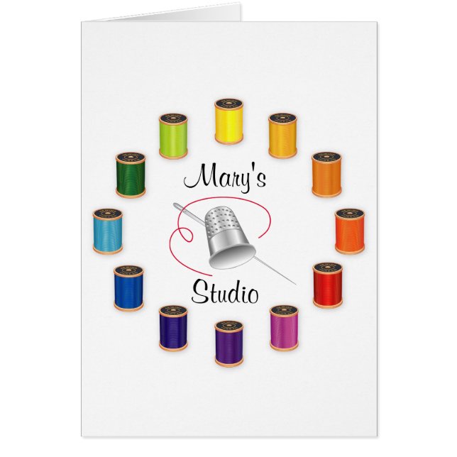 Sewing Thimble, Needle and Threads (Vorne)