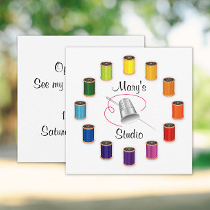 Sewing Thimble, Needle and Threads Einladung