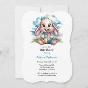 Sewn Patchwork Niedlich Bunny & Schnuller Kinderdu Einladung