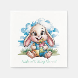 Sewn Patchwork Niedlich Bunny & Schnuller Kinderdu Serviette