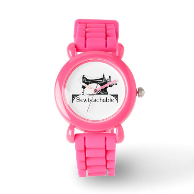 Sewteachable eWatch Uhr (Pink) (Vorderseite)