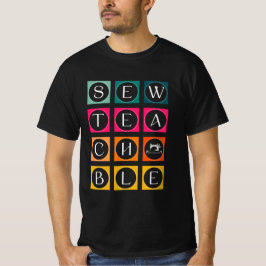 Sewteachable Farbige Quadrate T-Shirt