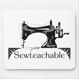 Sewteachable Vintage Nähmaschine Mousepad