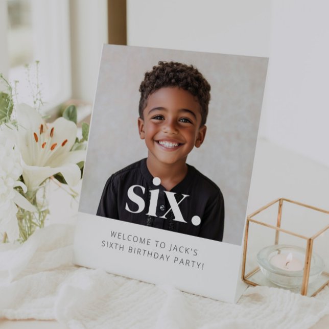 SEX - 6. Geburtstag Foto Begrüßungszeichen Sockelschild (Von Creator hochgeladen)