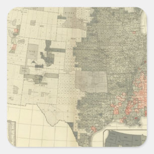 Sex durch Landkreise Quadratischer Aufkleber