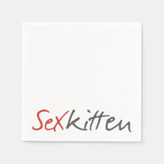 Sex Kitten Cocktail Napkin Serviette