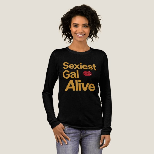 Sexiest Gal Alive Tri-Blend Shirt (Volle Vorderseite)