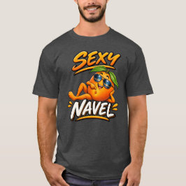 Sexiger Bauchnabel Lustiges Orange T-Shirt