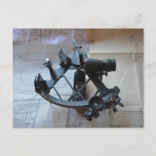 Sextant für Himmelsnavigation Postkarte (Vorderseite)
