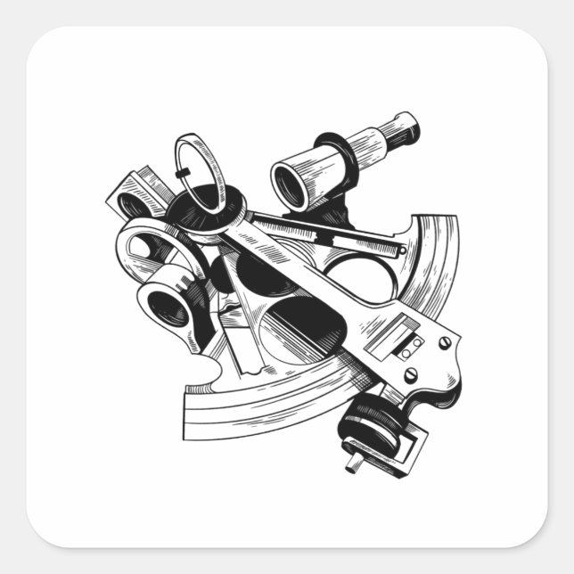 SEXTANT QUADRATISCHER AUFKLEBER (Vorderseite)