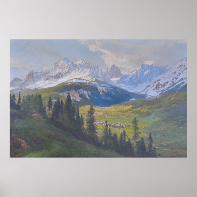 Sextner Sonnenuhr von Konrad Petrides Poster (Vorne)