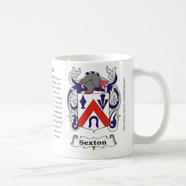 Sexton, der Ursprung, Bedeutung und das Wappen Kaffeetasse (Rechts)