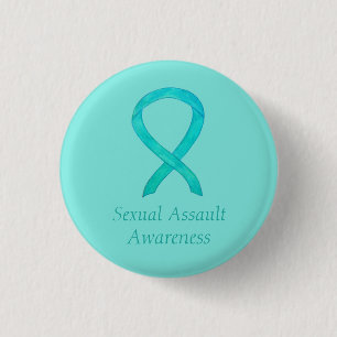 Sexuelles Angriffsbewusstsein Custom Ribbon Button