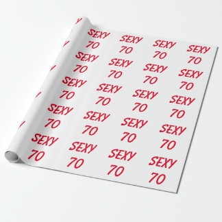 Sexy 70. Geburtstag Geschenkpapier