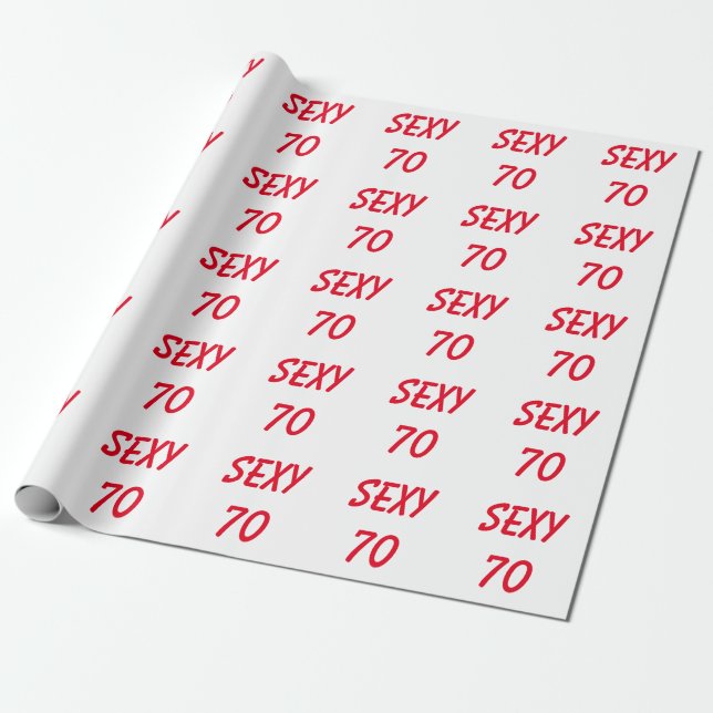 Sexy 70. Geburtstag Geschenkpapier (Ungerollt)
