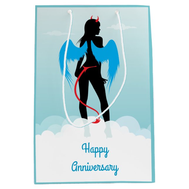 Sexy Angel Medium Geschenktasche Mittlere Geschenktüte (Vorderseite)