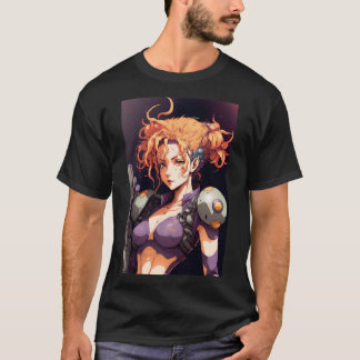 Sexy Anime-Mädchen Weltraumkriegerin Soldatin Oran T-Shirt