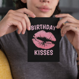 SEXY BIRTHDAY KISSES ROMANTIC GREETING CARD KARTE