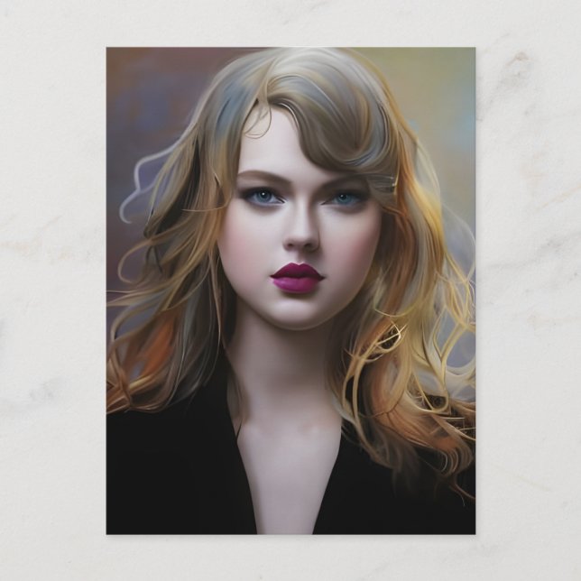Sexy Blonde Postkarte (Vorderseite)