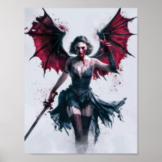 Sexy Bloody Vampire Warrior Poster