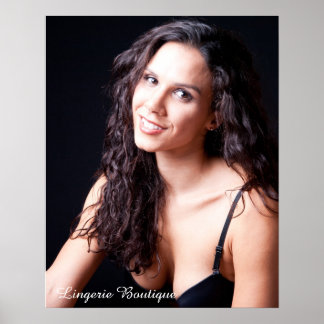 Sexy Female Model mit Black Lingerie Poster