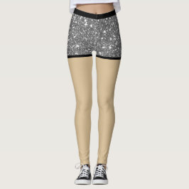 Sexy Glam Fake Shorts l Glitzer Metal Leggings