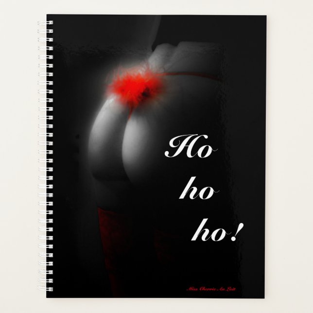 Sexy Glamour Babe Naughty "ho ho" Weihnachtsplaner Planer (Vorderseite)