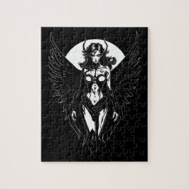 Sexy Gothic Winged Girl Puzzle