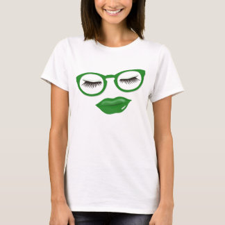 Sexy grüne Glas-T - Shirt