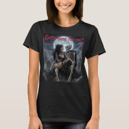 Sexy Halloween T-Shirt - "Hast du einen Knochen fü