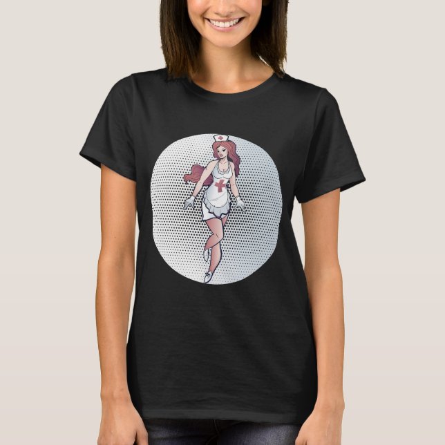Sexy Krankenschwester. T-Shirt (Vorderseite)