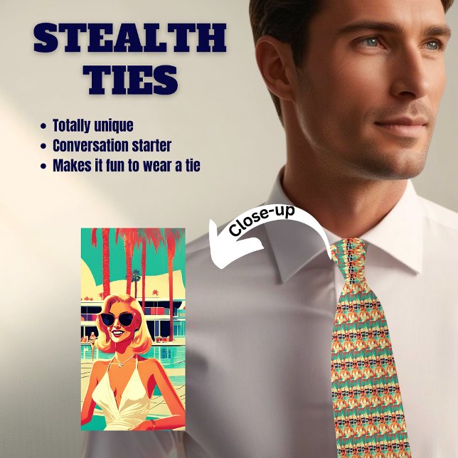 Sexy Lady in White Stealth Krawatte (Von Creator hochgeladen)