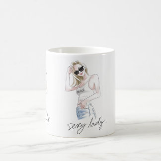 Sexy Lady Slogan mit Fashion Girl Kaffeetasse
