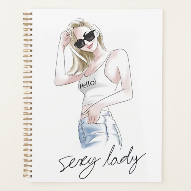 Sexy Lady Slogan mit Fashion Girl Planer (Vorderseite)
