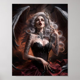 Sexy Lady Vampire Hexenposter Art Poster
