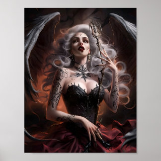 Sexy Lady Vampire Hexenposter Art Poster