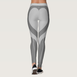 Sexy Light Gray Heart Hintern Gym Actuwear Legging Leggings