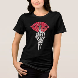 Sexy Lippen Valentinstag Tri-Blend Shirt