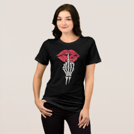 Sexy Lippen Valentinstag Tri-Blend Shirt
