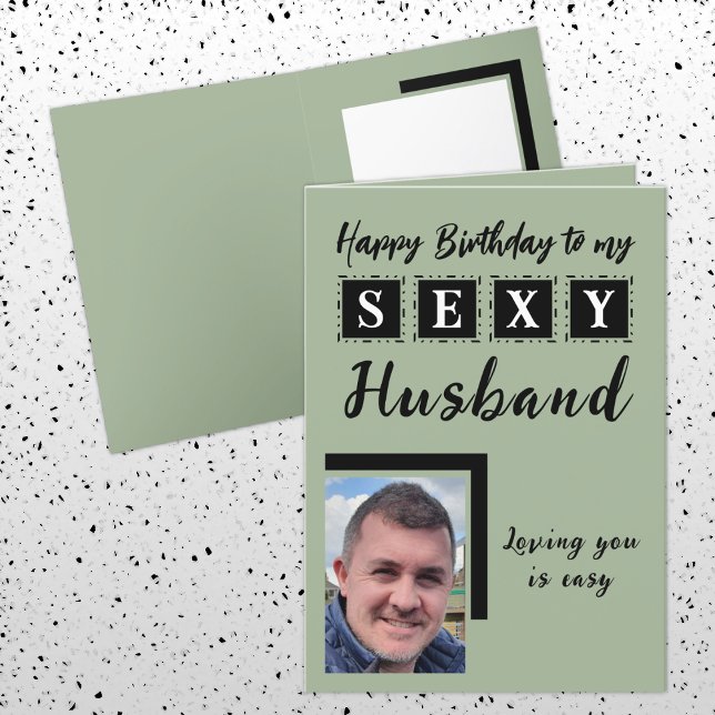 Sexy Mann fügen Foto Grün Geburtstag Karte (Von Creator hochgeladen)