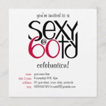 Sexy mit 60 rote Einladung