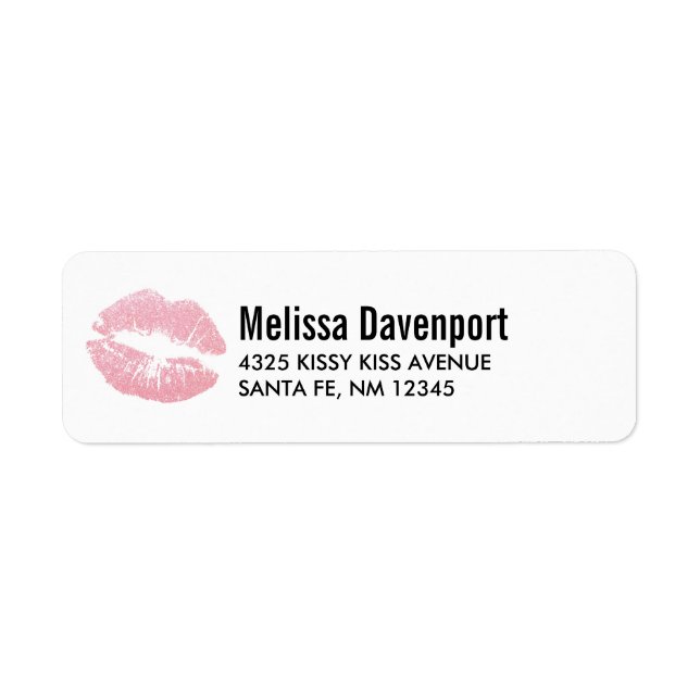 Sexy Pink Glitzer Lips Glamour (Vorne)