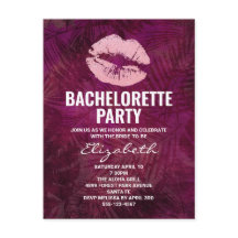 Sexy Pink Glitzer Lips Glamour Bachelorette