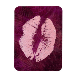 Sexy Pink Glitzer Lips Glamour Magnet